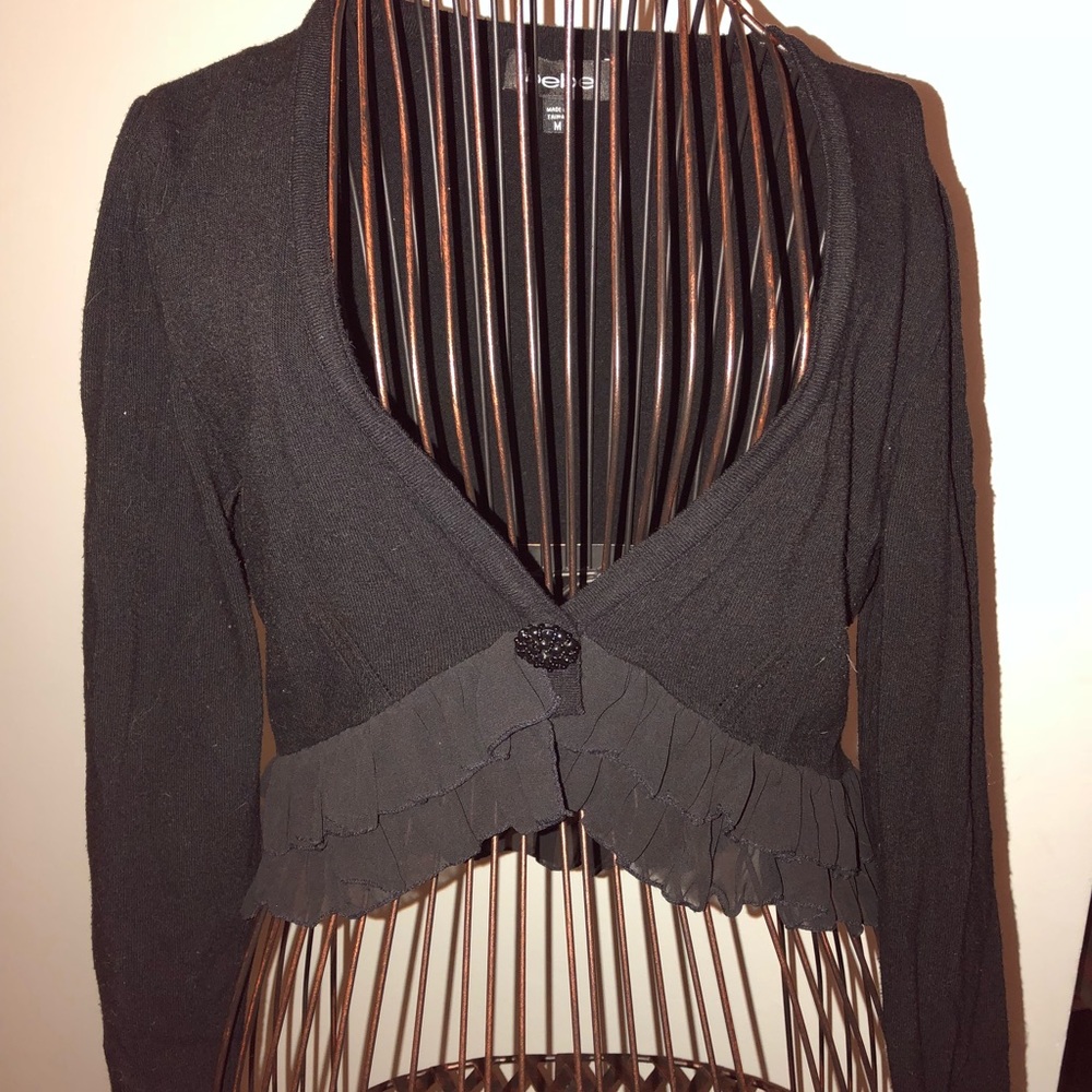 Bebe ruffled sweater size small